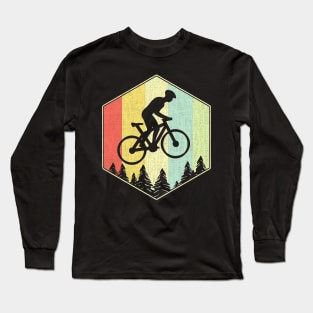 Mountain Bike Distressed Cycling Long Sleeve T-Shirt